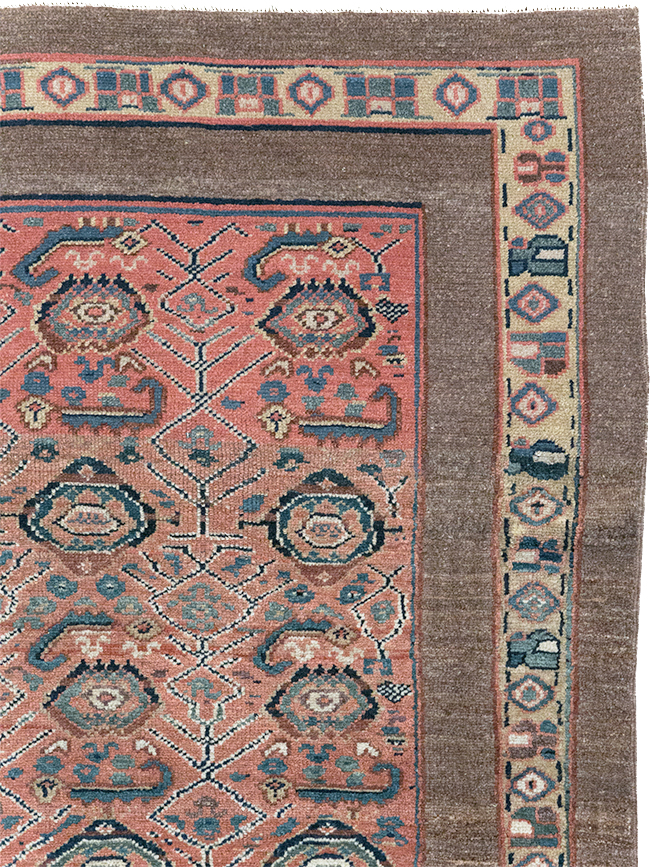 Antique Persian Serab Square Accent Rug, No.32399 - Galerie Shabab