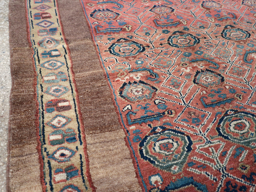 Antique Persian Serab Square Accent Rug, No.32399 - Galerie Shabab