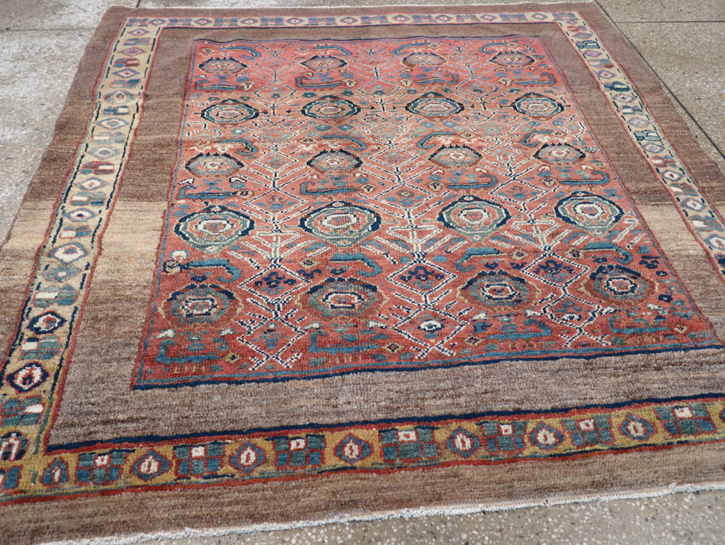 Antique Persian Serab Square Accent Rug, No.32399 - Galerie Shabab