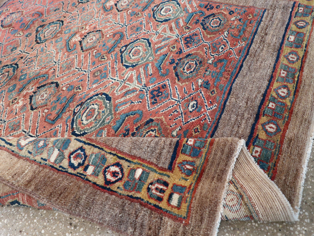 Antique Persian Serab Square Accent Rug, No.32399 - Galerie Shabab