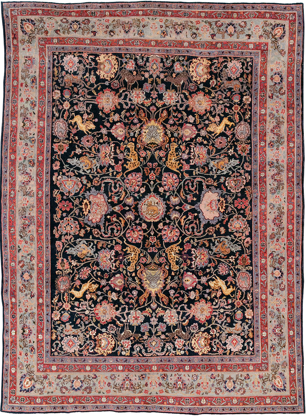Vintage Turkish Pictorial Room Size Carpet, No.32401 - Galerie Shabab