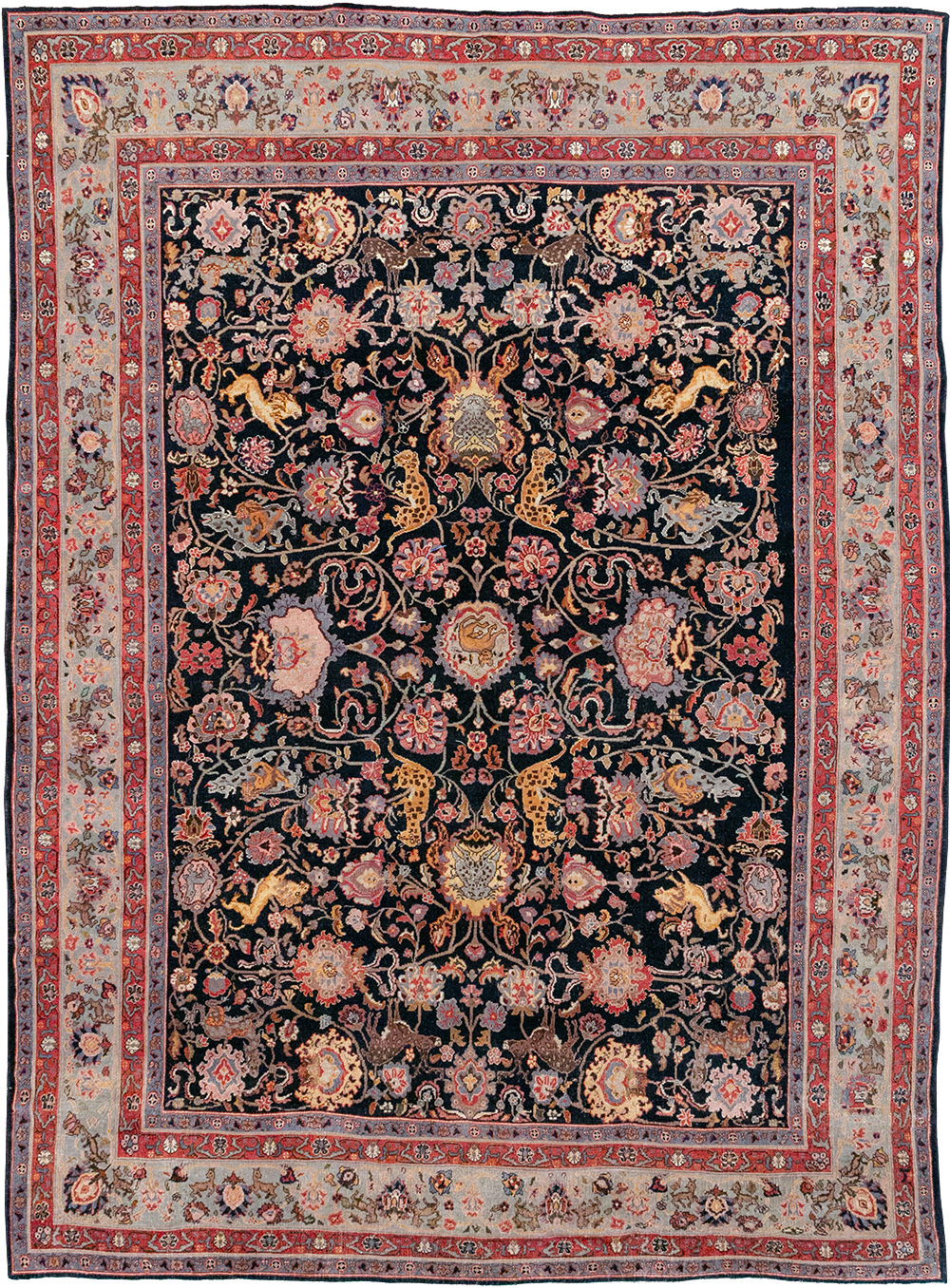 Vintage Turkish Pictorial Room Size Carpet, No.32401 - Galerie Shabab