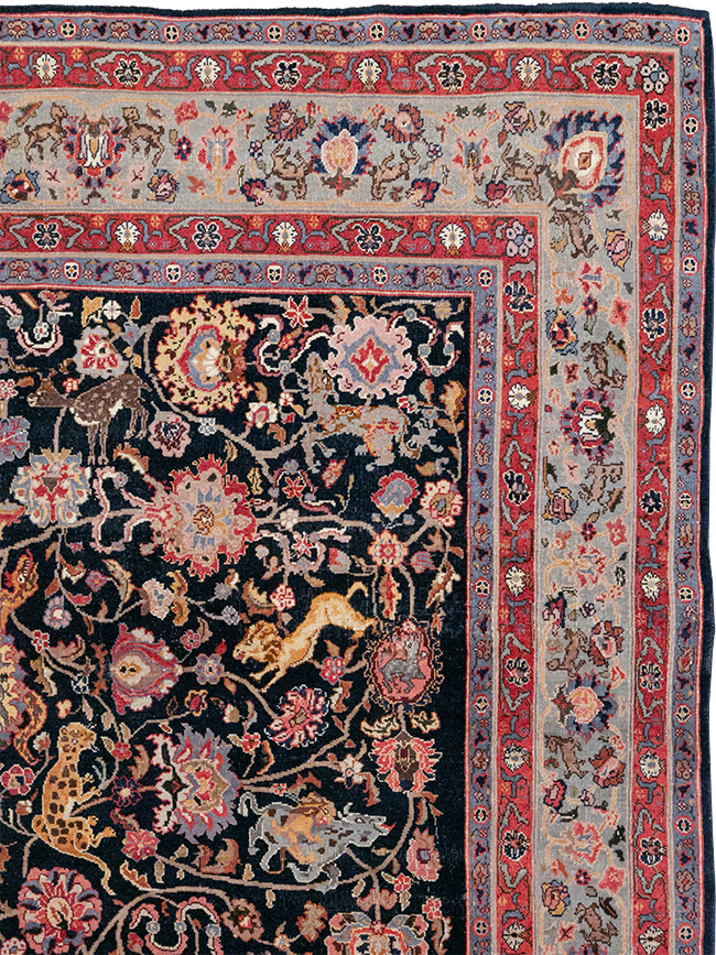 Vintage Turkish Pictorial Room Size Carpet, No.32401 - Galerie Shabab