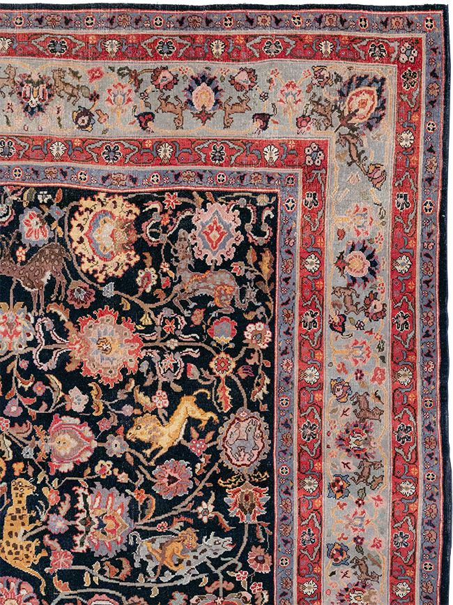 Vintage Turkish Pictorial Room Size Carpet, No.32401 - Galerie Shabab