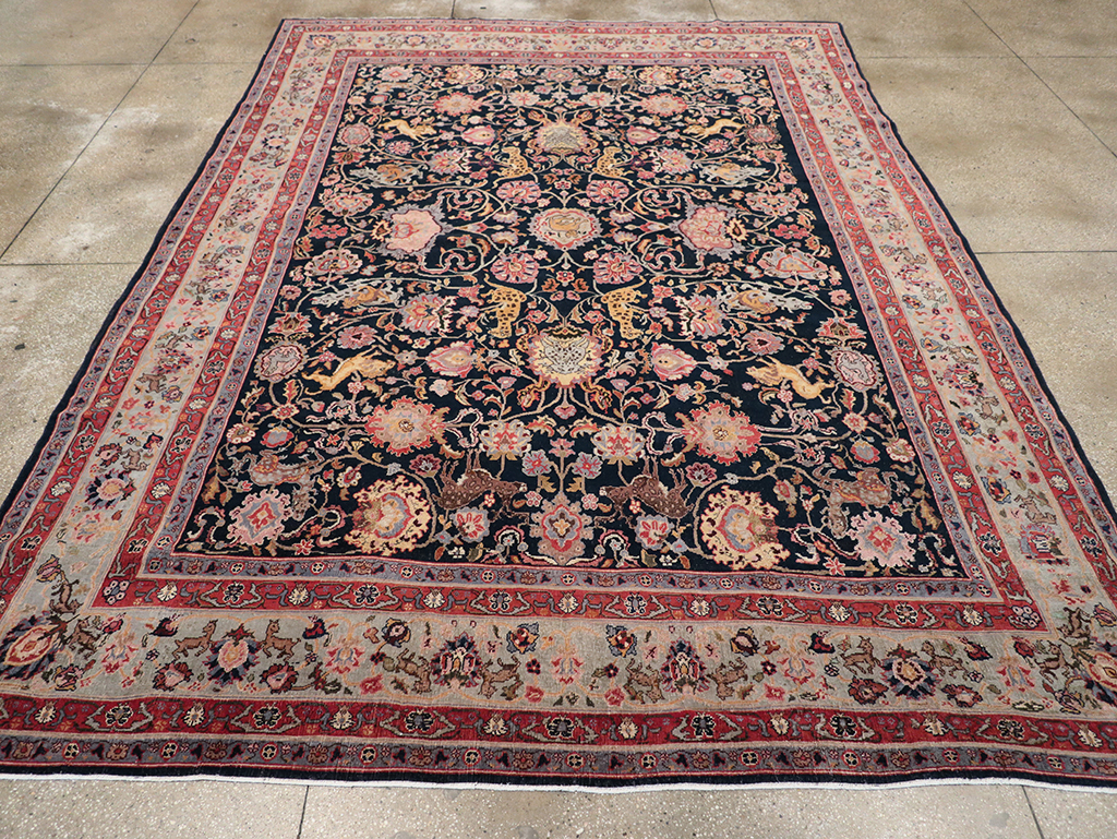 Vintage Turkish Pictorial Room Size Carpet, No.32401 - Galerie Shabab