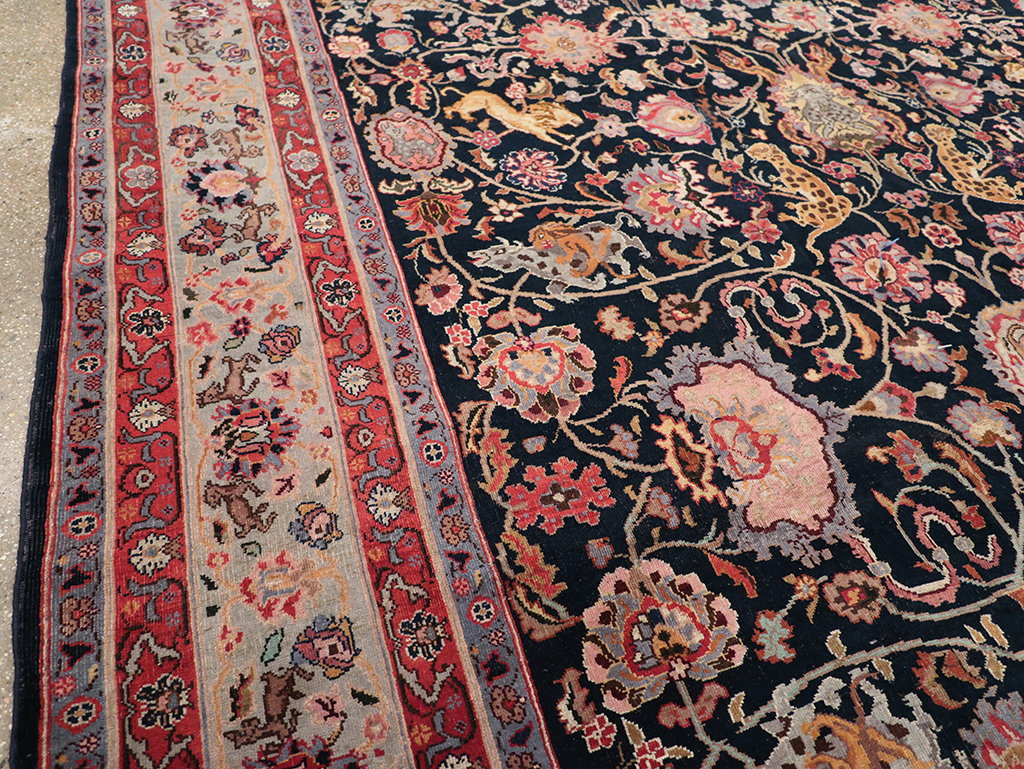 Vintage Turkish Pictorial Room Size Carpet, No.32401 - Galerie Shabab