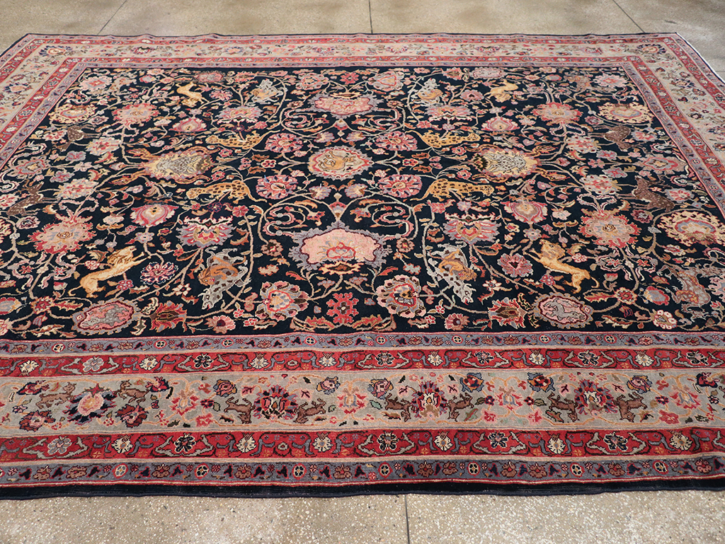 Vintage Turkish Pictorial Room Size Carpet, No.32401 - Galerie Shabab