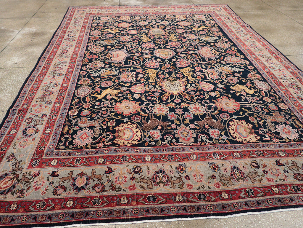 Vintage Turkish Pictorial Room Size Carpet, No.32401 - Galerie Shabab