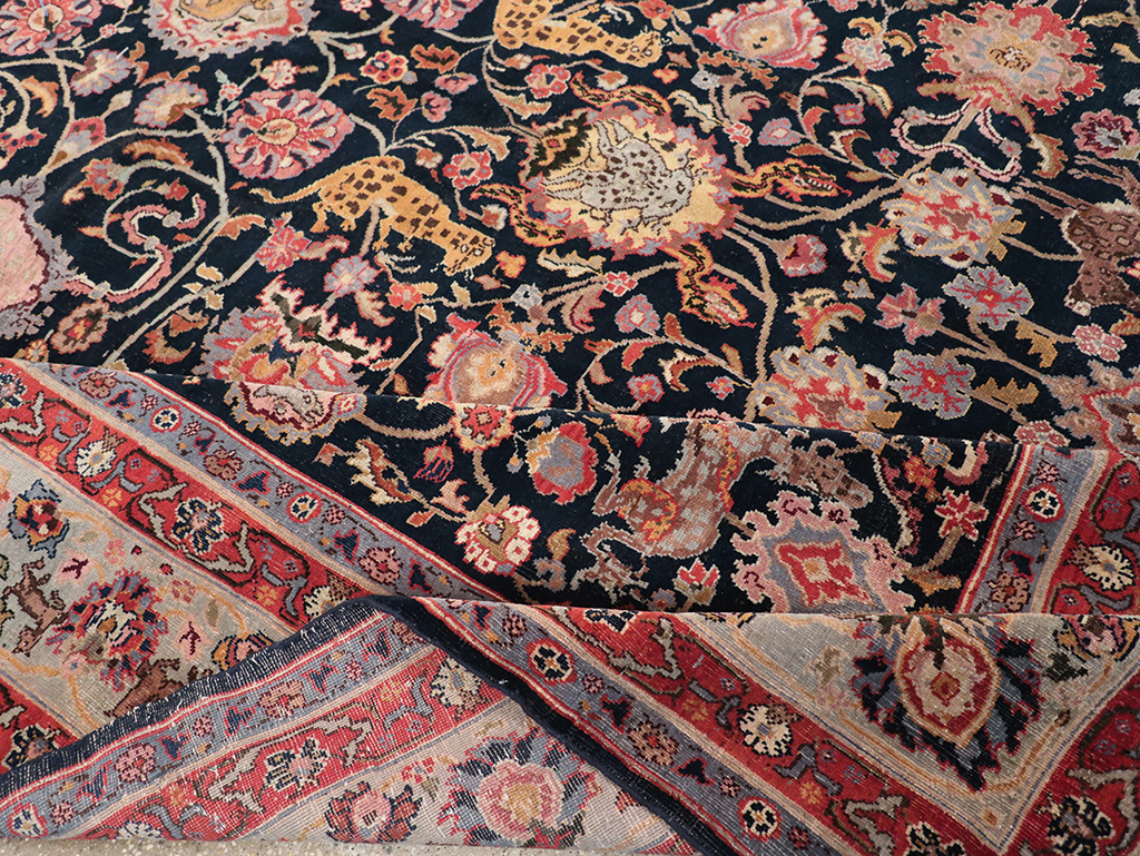 Vintage Turkish Pictorial Room Size Carpet, No.32401 - Galerie Shabab