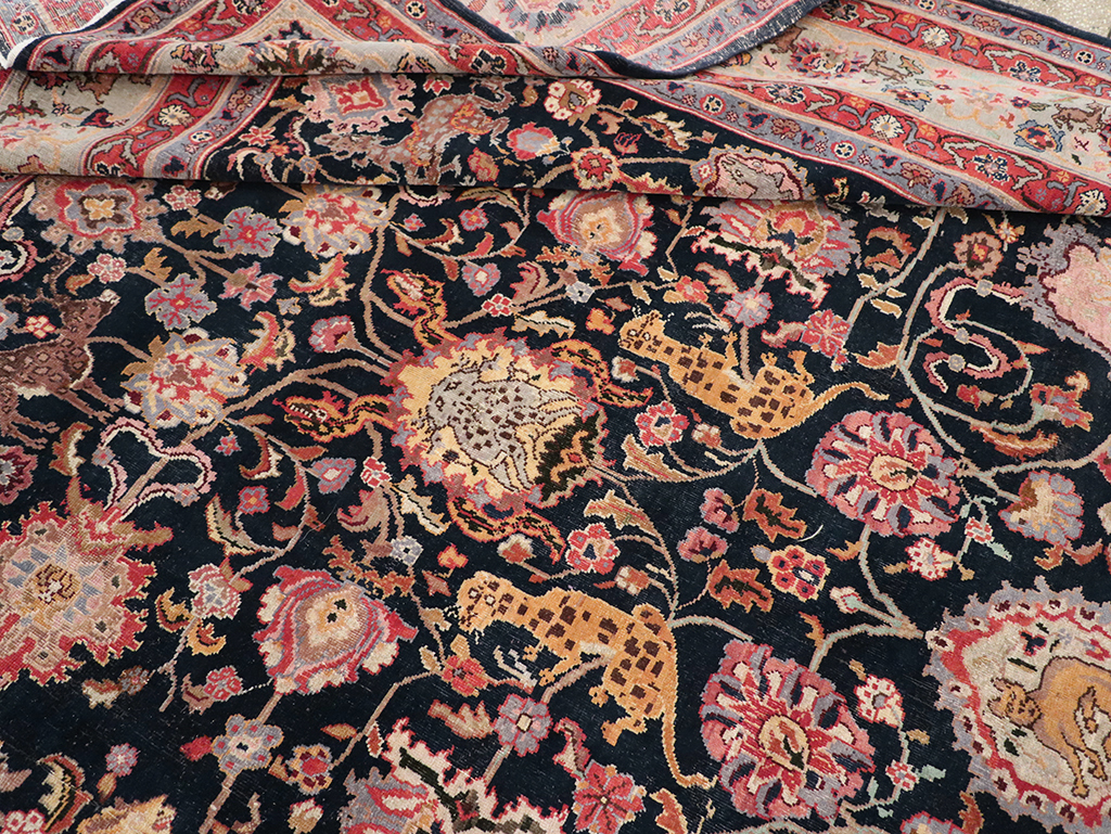 Vintage Turkish Pictorial Room Size Carpet, No.32401 - Galerie Shabab