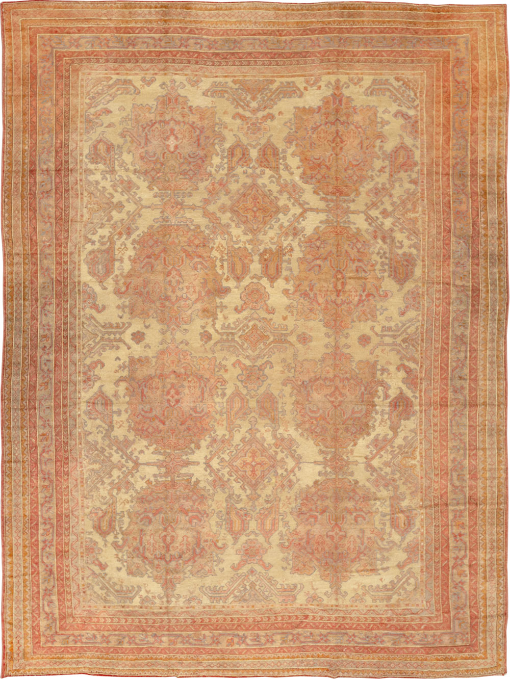 Antique Turkish Oushak Large Carpet, No.32403 - Galerie Shabab