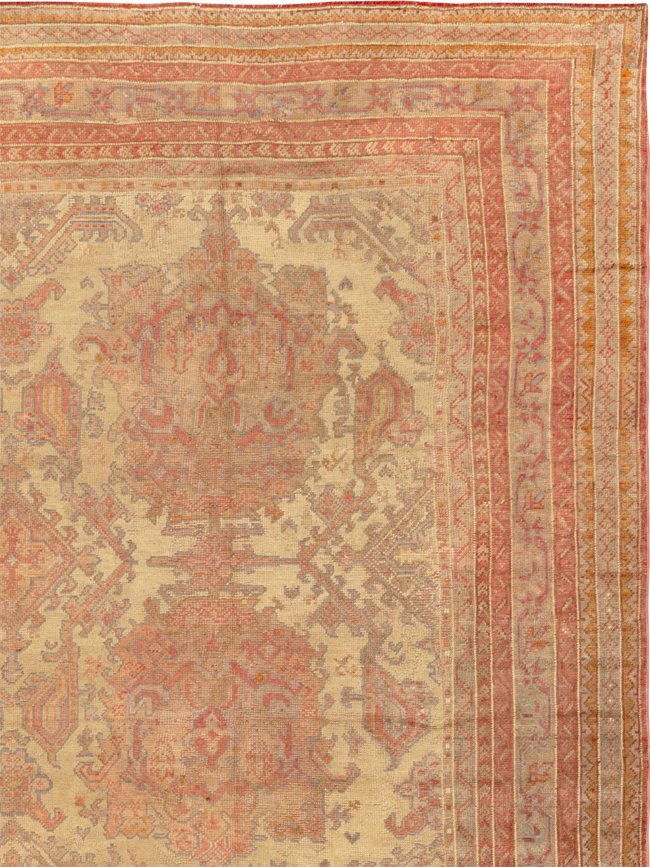 Antique Turkish Oushak Large Carpet, No.32403 - Galerie Shabab