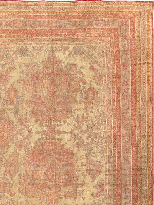 Antique Turkish Oushak Large Carpet, No.32403 - Galerie Shabab
