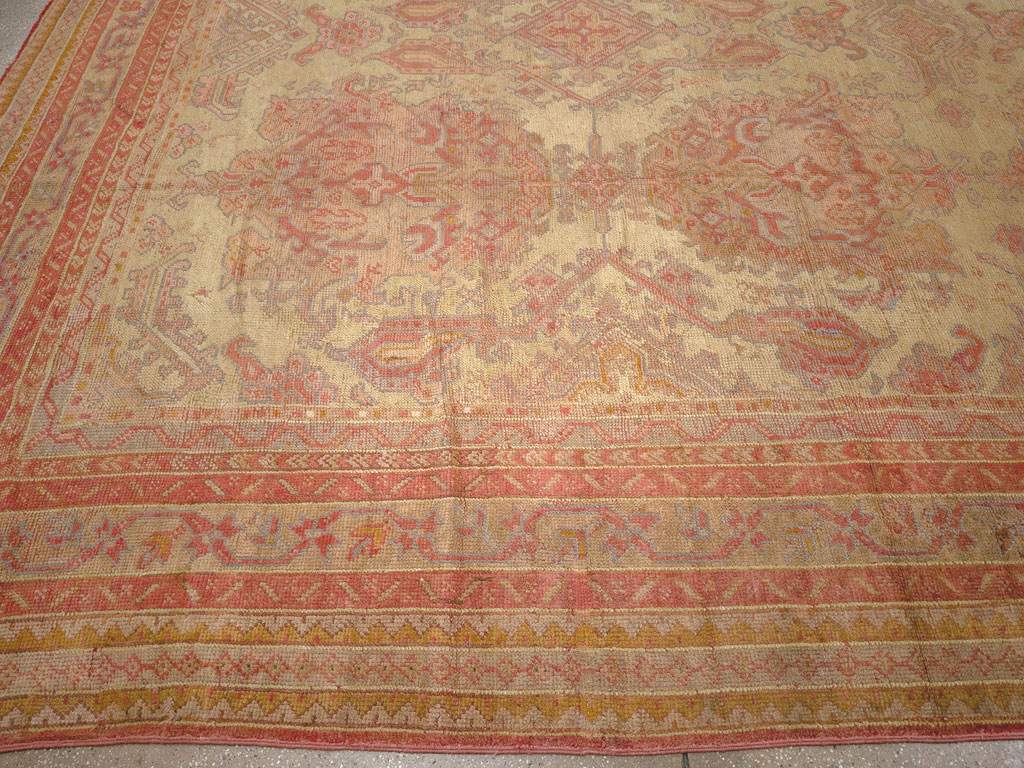 Antique Turkish Oushak Large Carpet, No.32403 - Galerie Shabab