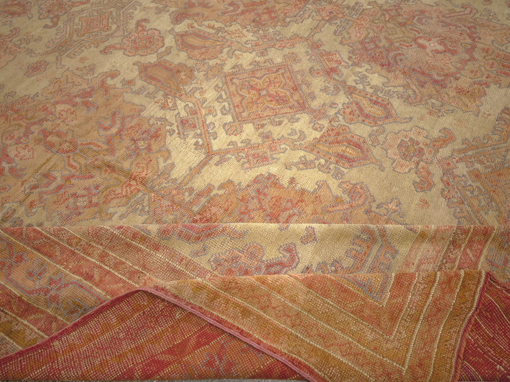 Antique Turkish Oushak Large Carpet, No.32403 - Galerie Shabab