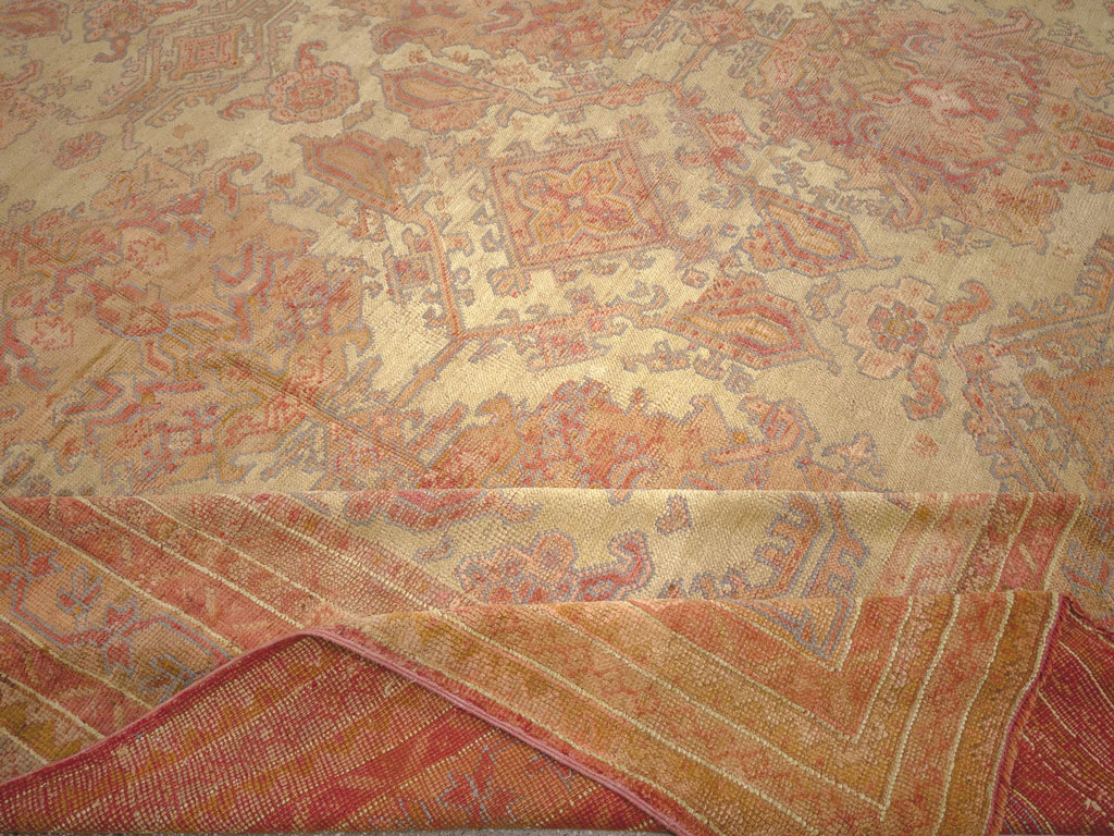 Antique Turkish Oushak Large Carpet, No.32403 - Galerie Shabab