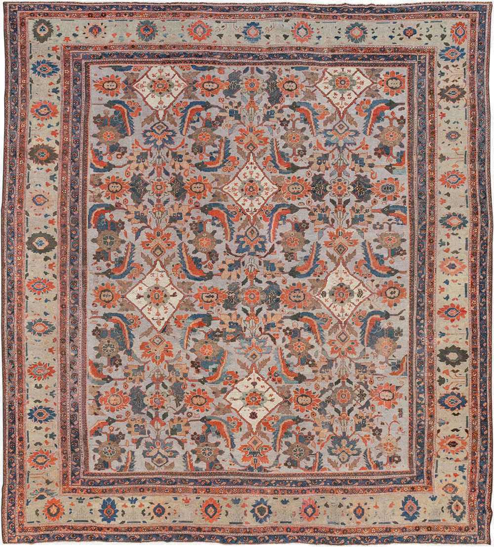 Antique Persian Mahal Large Room Size Carpet, No.32406 - Galerie Shabab