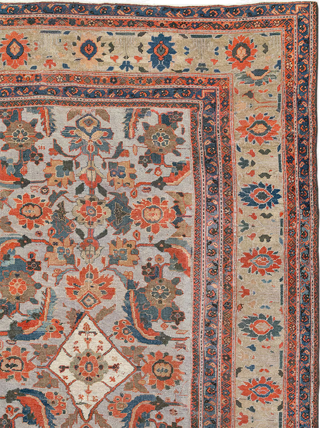 Antique Persian Mahal Large Room Size Carpet, No.32406 - Galerie Shabab