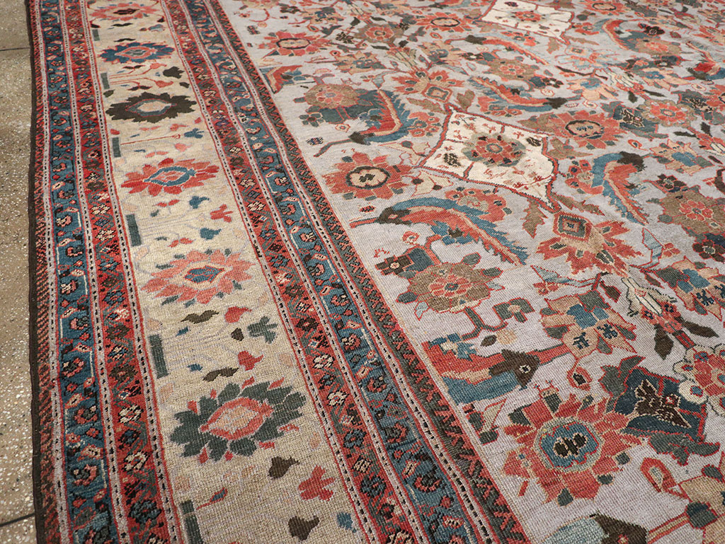 Antique Persian Mahal Large Room Size Carpet, No.32406 - Galerie Shabab