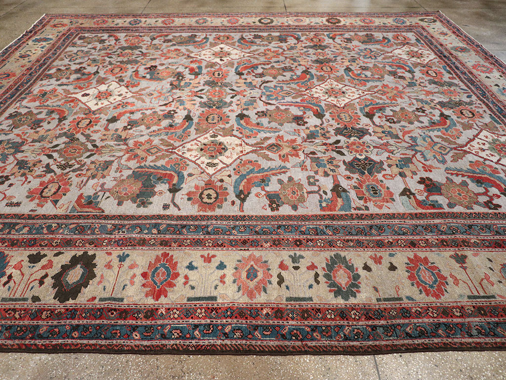 Antique Persian Mahal Large Room Size Carpet, No.32406 - Galerie Shabab