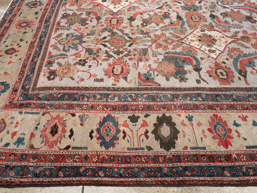 Antique Persian Mahal Large Room Size Carpet, No.32406 - Galerie Shabab