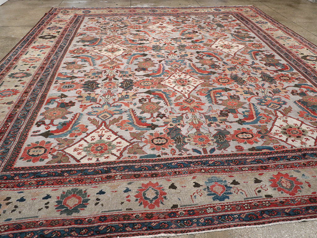 Antique Persian Mahal Large Room Size Carpet, No.32406 - Galerie Shabab