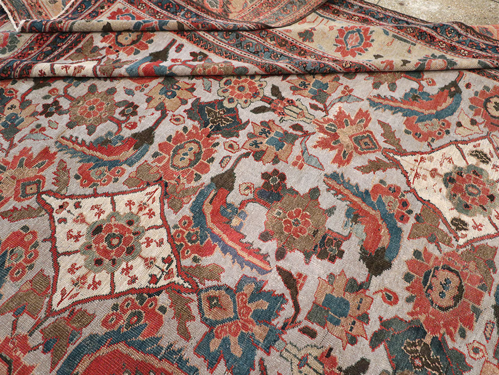 Antique Persian Mahal Large Room Size Carpet, No.32406 - Galerie Shabab