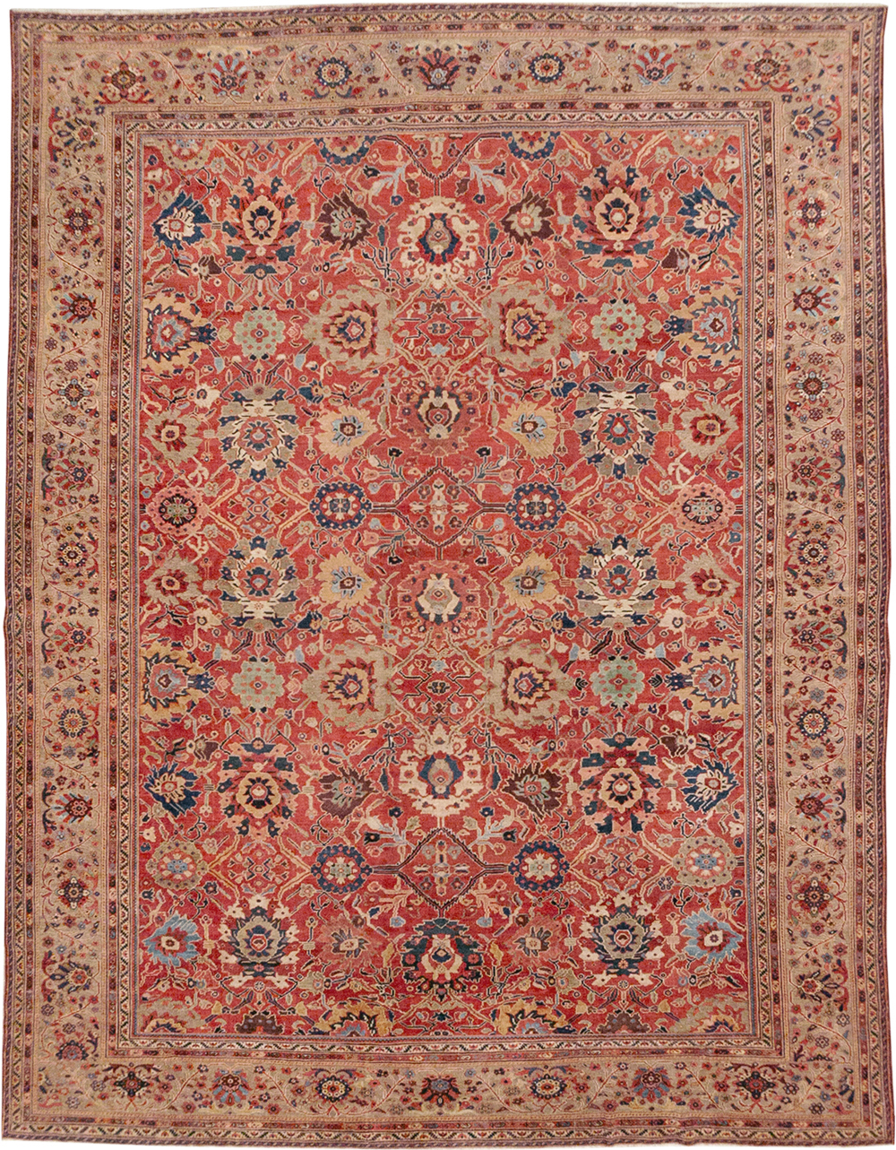 Antique Persian Mahal Large Room Size Carpet, No.32415 - Galerie Shabab
