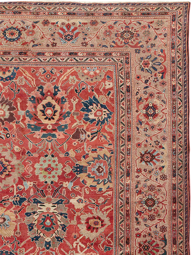 Antique Persian Mahal Large Room Size Carpet, No.32415 - Galerie Shabab