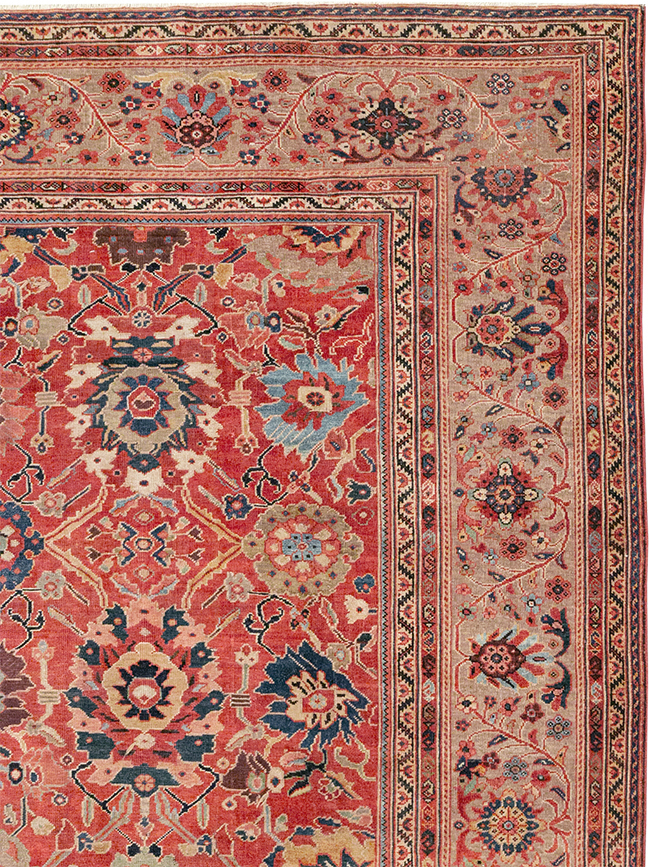 Antique Persian Mahal Large Room Size Carpet, No.32415 - Galerie Shabab
