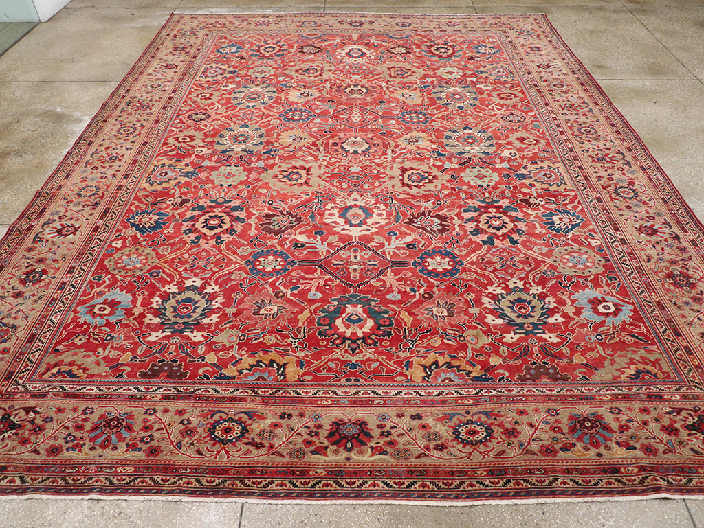 Antique Persian Mahal Large Room Size Carpet, No.32415 - Galerie Shabab