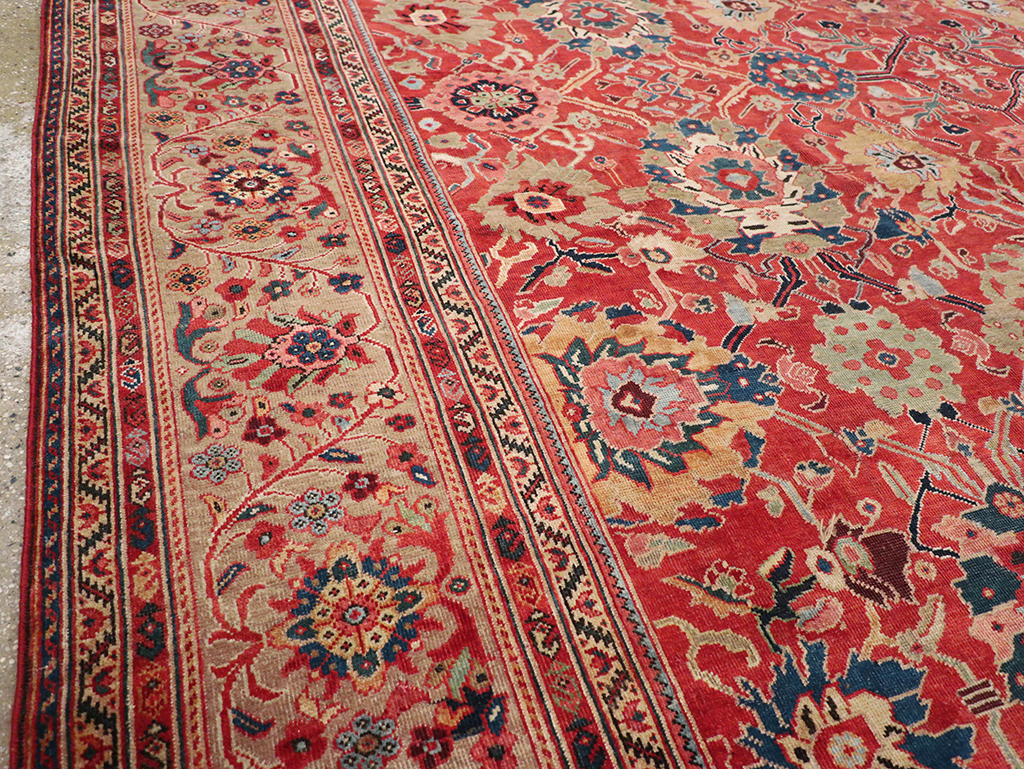 Antique Persian Mahal Large Room Size Carpet, No.32415 - Galerie Shabab