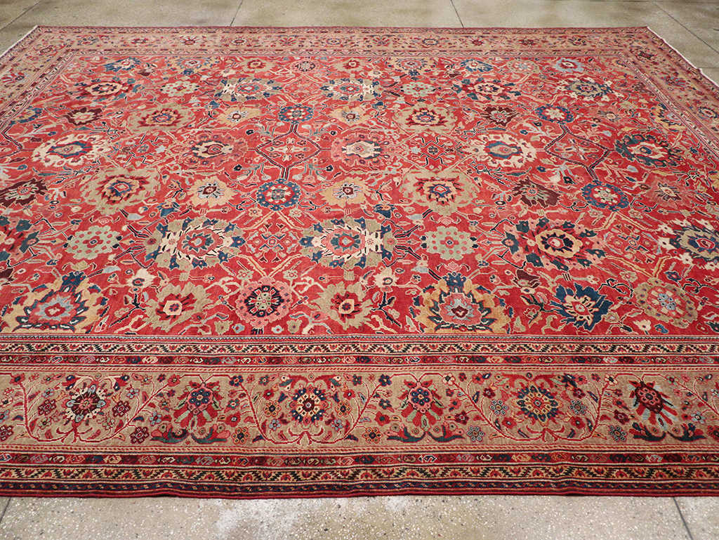 Antique Persian Mahal Large Room Size Carpet, No.32415 - Galerie Shabab