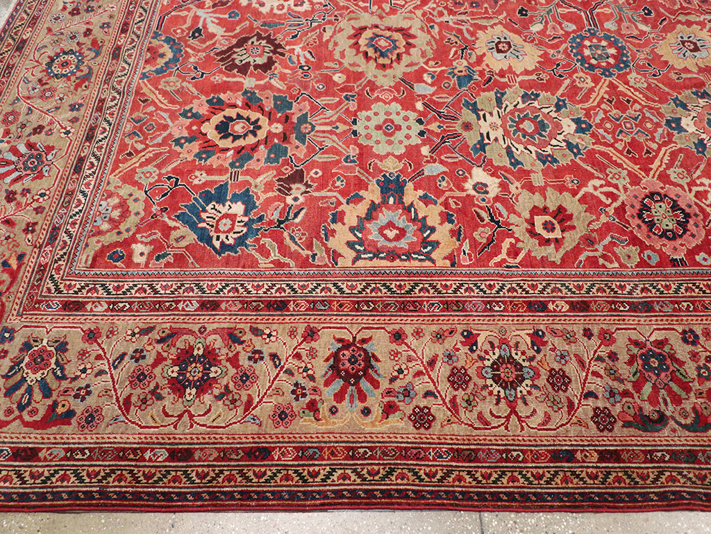 Antique Persian Mahal Large Room Size Carpet, No.32415 - Galerie Shabab