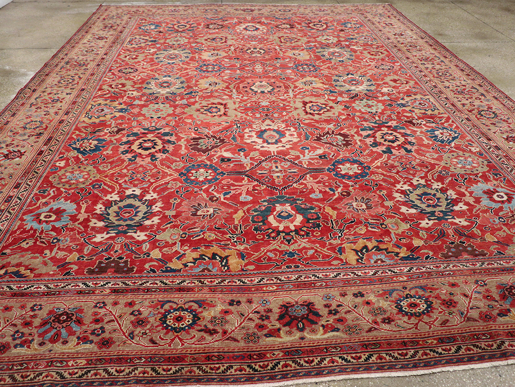 Antique Persian Mahal Large Room Size Carpet, No.32415 - Galerie Shabab