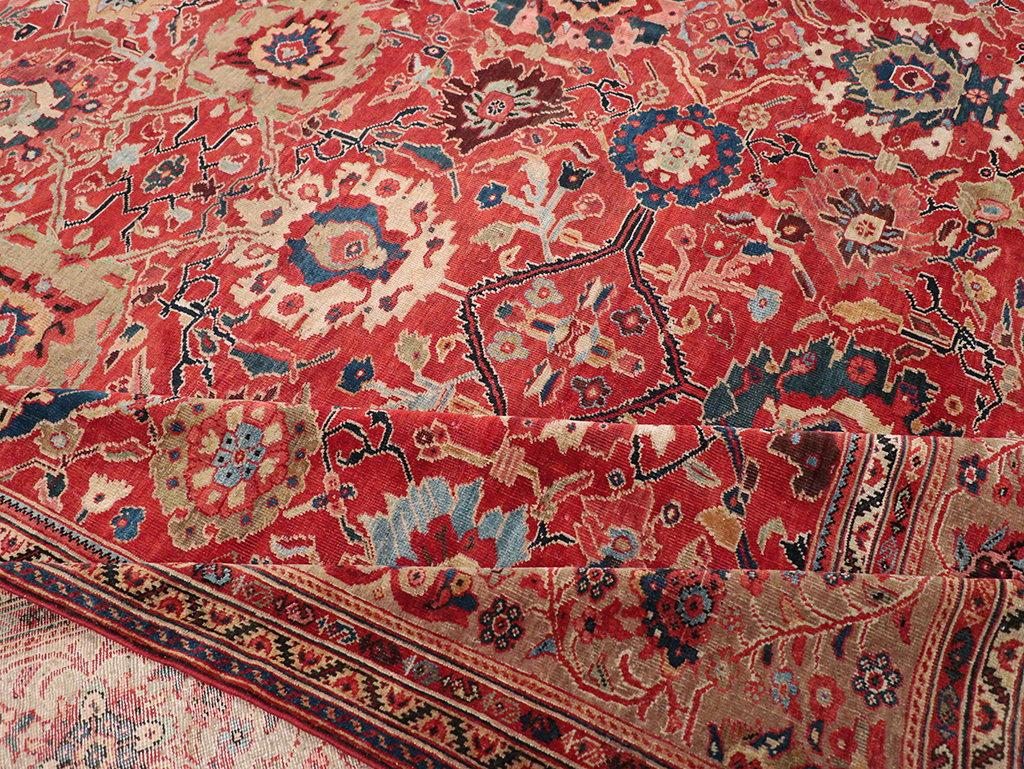 Antique Persian Mahal Large Room Size Carpet, No.32415 - Galerie Shabab