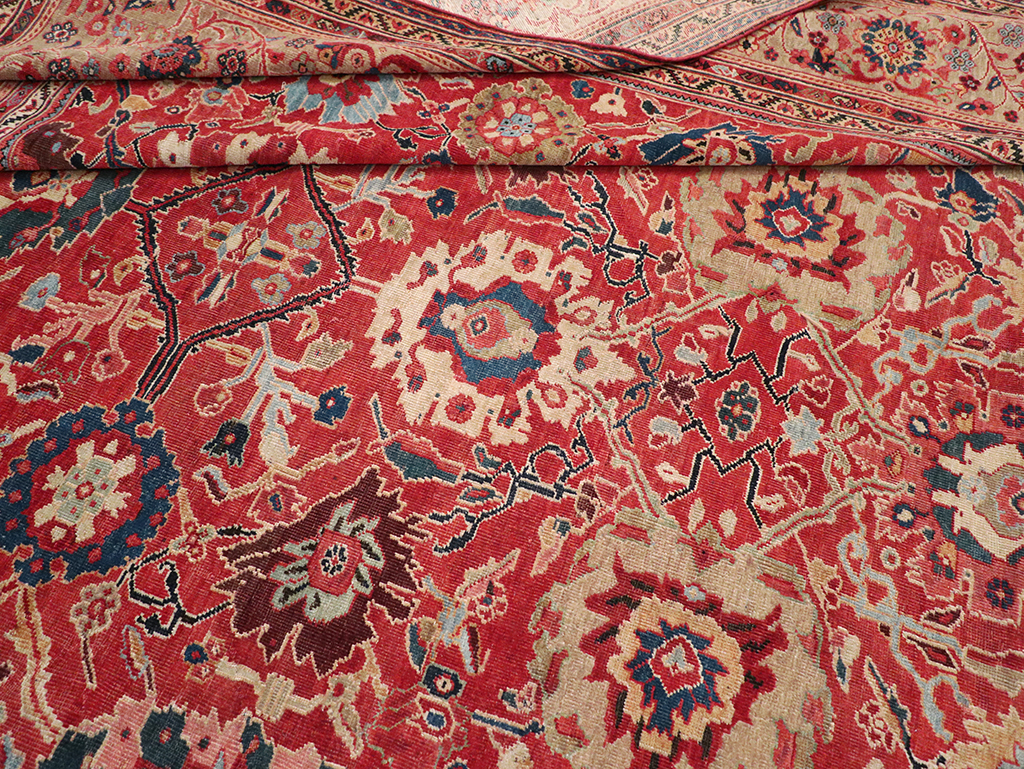 Antique Persian Mahal Large Room Size Carpet, No.32415 - Galerie Shabab