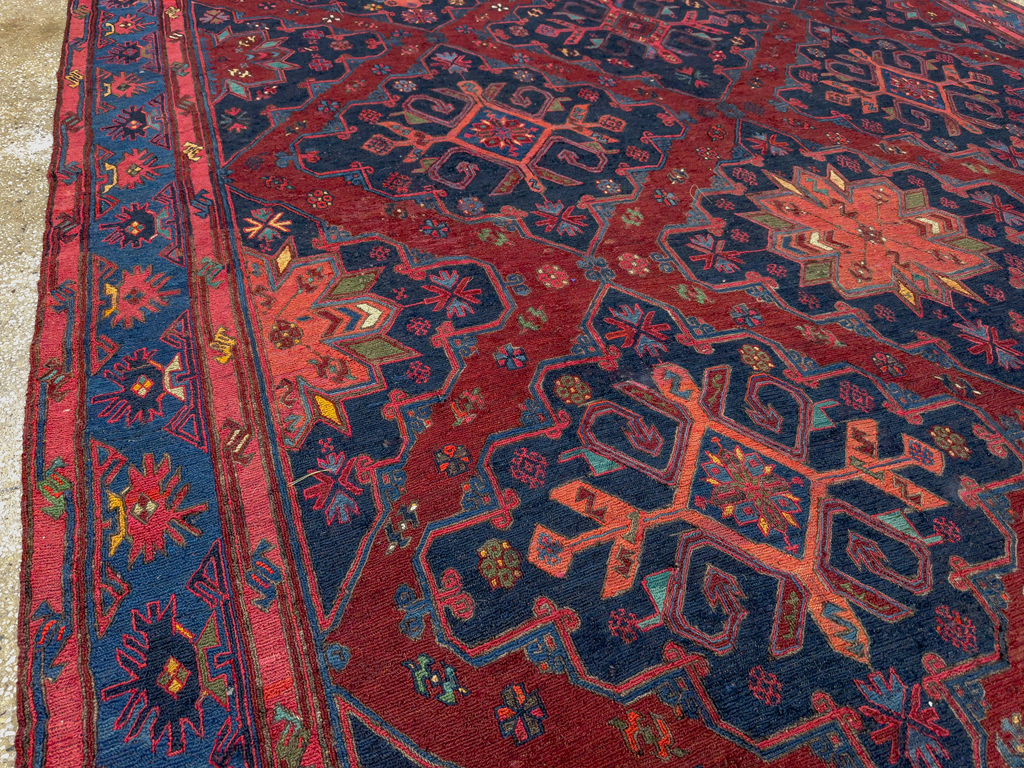 Vintage Central Asian Soumak Gallery Carpet, No.32416 - Galerie Shabab