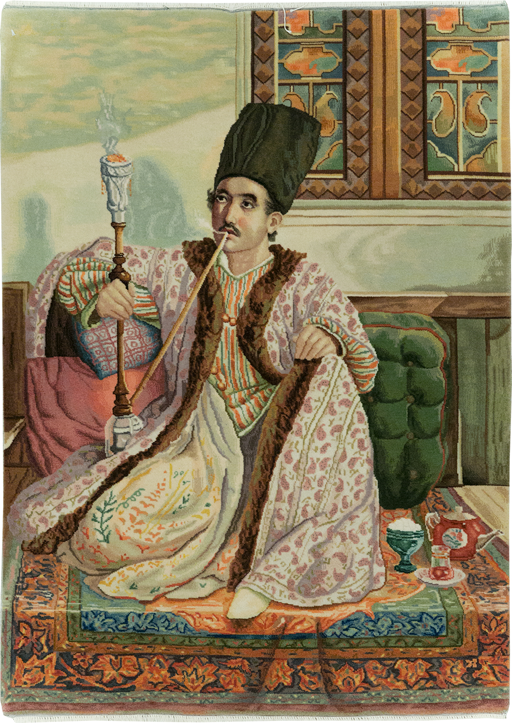 Vintage Persian Tabriz Pictorial Throw Rug (Pair: 2 of 2), No.32418 - Galerie Shabab