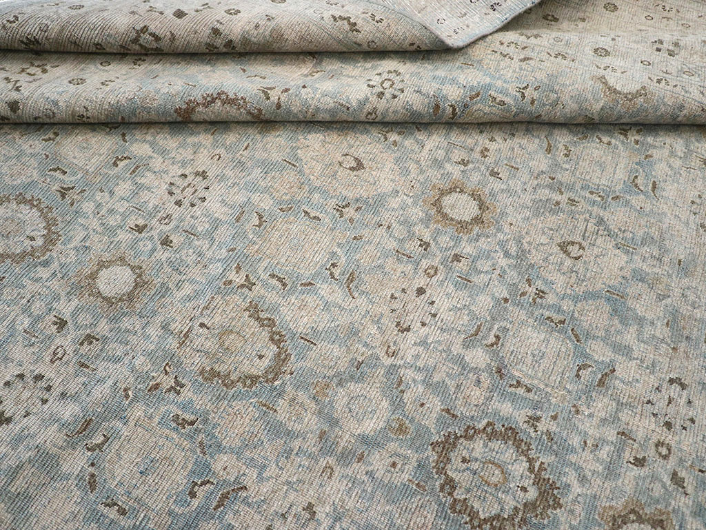 Antique Persian Mashad Room Size Carpet, No.32421 - Galerie Shabab