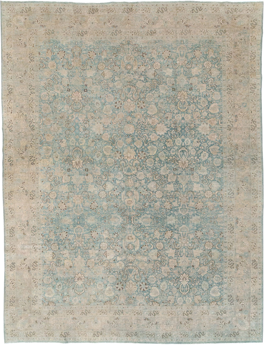 Antique Persian Tabriz Room Size Carpet, No.32422 - Galerie Shabab
