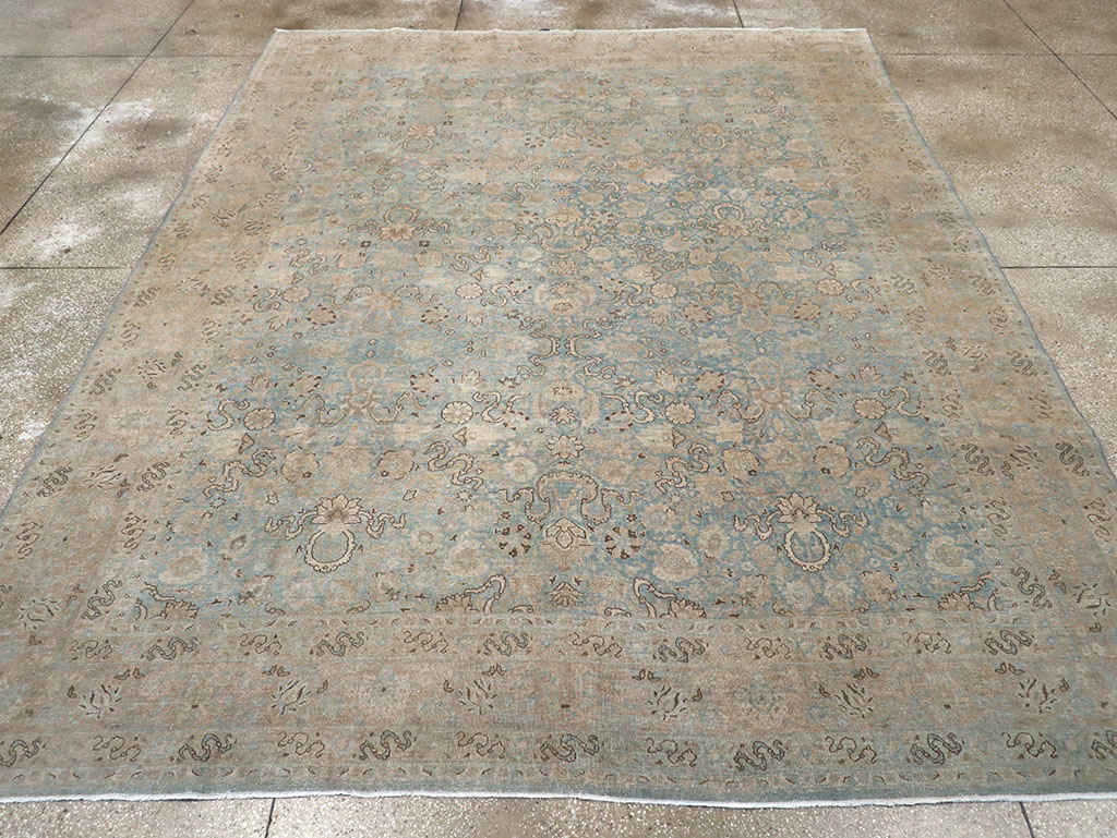 Antique Persian Tabriz Room Size Carpet, No.32422 - Galerie Shabab