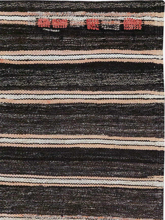Vintage Persian Flatweave Kilim Pictorial Throw Rug, No.32428 - Galerie Shabab