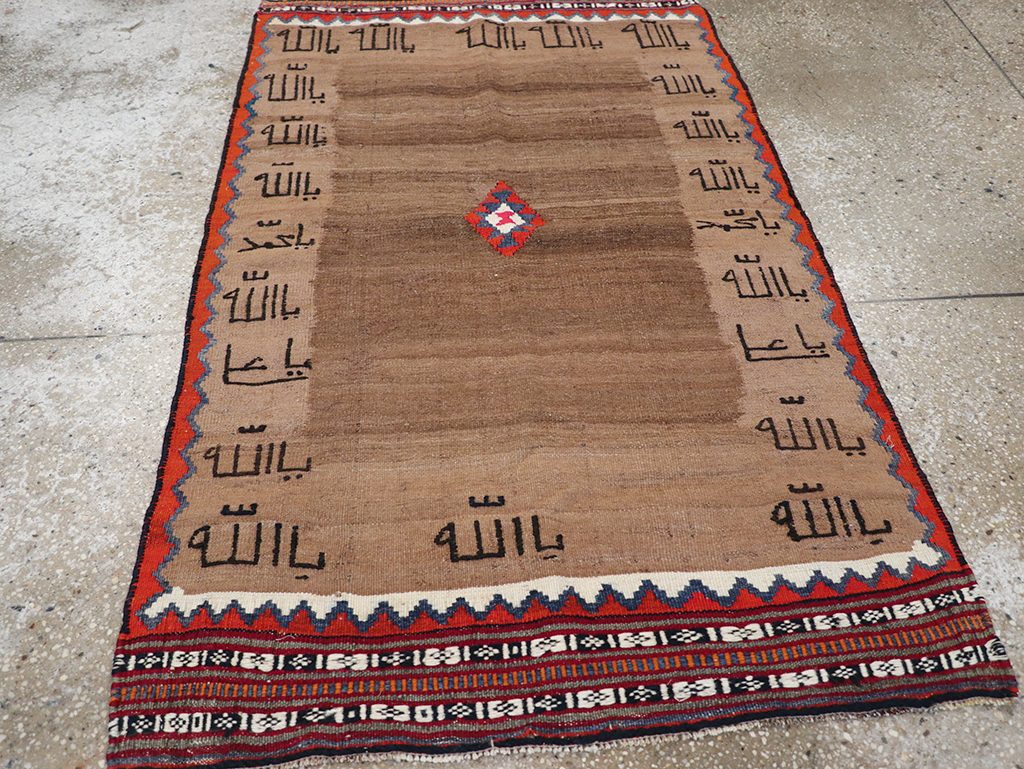 Vintage Persian Flatweave Kilim Throw Rug, No.32429 - Galerie Shabab