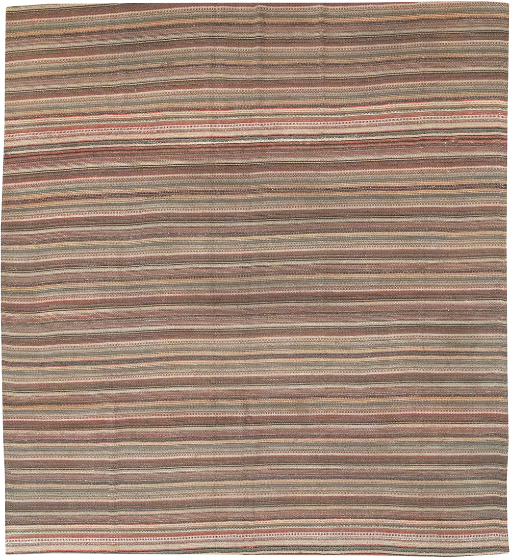 Vintage Persian Flatweave Kilim Room Size Carpet, No.32430 - Galerie Shabab