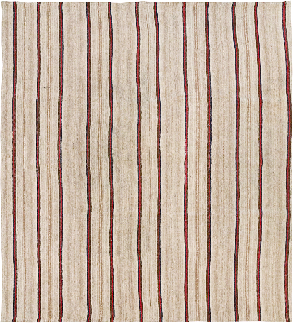 Vintage Persian Flatweave Kilim Small Room Size Carpet, No.32431 - Galerie Shabab