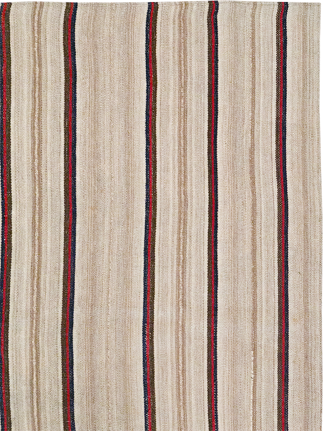 Vintage Persian Flatweave Kilim Small Room Size Carpet, No.32431 - Galerie Shabab