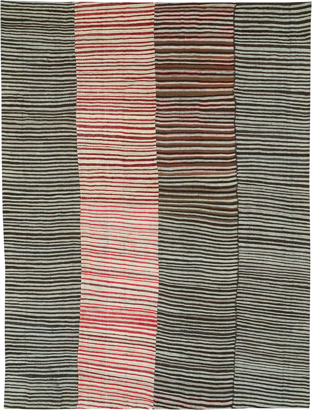 Vintage Persian Flatweave Kilim Room Size Carpet, No.32436 - Galerie Shabab