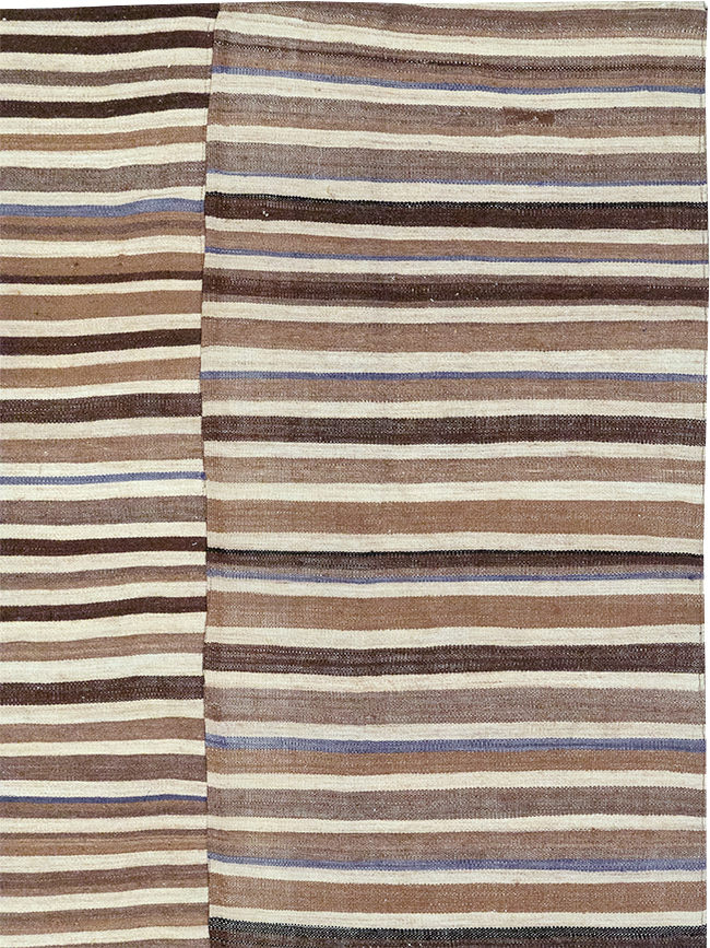 Vintage Persian Flatweave Kilim Gallery Carpet, No.32437 - Galerie Shabab