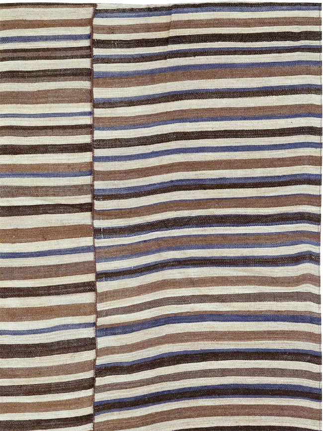 Vintage Persian Flatweave Kilim Gallery Carpet, No.32437 - Galerie Shabab